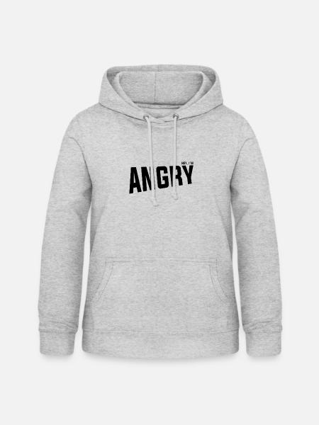 Hey I'm Angry - Frauen Hoodie - Hellgrau meliert