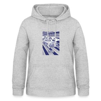 Chaser Wangan Runner - Frauen Hoodie - Hellgrau meliert - Vorne - AI Model Female 172 light (172cm)