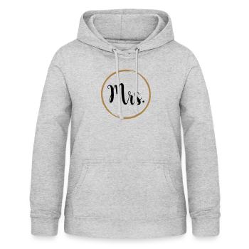 Monsieur Madame Mariage Mariage - Sweat à capuche Femme - gris clair chiné - Devant - AI Model Female 172 light (172cm)
