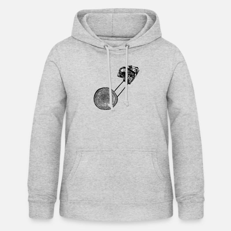 Tronçonneuse - Sweat à capuche Femme - gris clair chiné