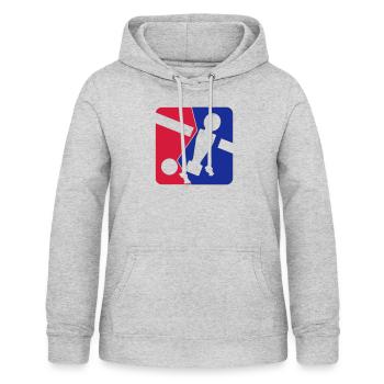 Kicker League - Frauen Hoodie - Hellgrau meliert - Vorne - AI Model Female 172 light (172cm)