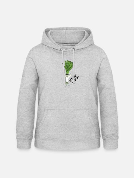 Power Lauch - Frauen Hoodie - Hellgrau meliert