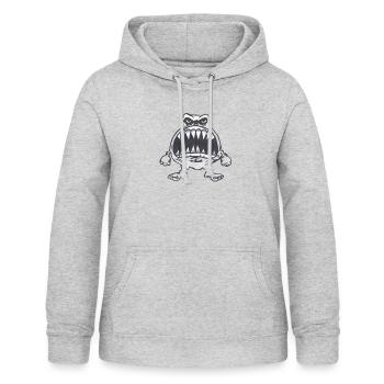 Monstres - Sweat à capuche Femme - gris clair chiné - Devant - AI Model Female 172 light (172cm)