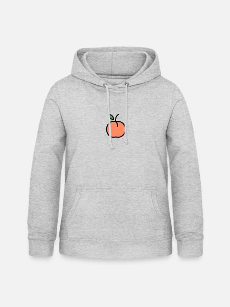 Nur ein Pfirsich - Frauen Hoodie - Hellgrau meliert