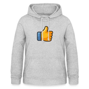 Daumen hoch - Frauen Hoodie - Hellgrau meliert - Vorne - AI Model Female 172 light (172cm)