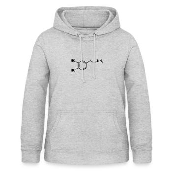 Chimiste Laboratoire Formule chimique Cadeau - Sweat à capuche Femme - gris clair chiné - Devant - AI Model Female 172 light (172cm)
