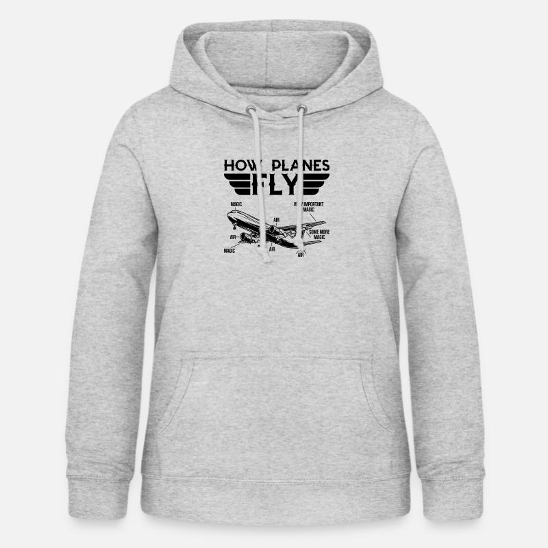 How planes fly Geschenk Pilot Flugzeug Copilot - Frauen Hoodie - Hellgrau meliert