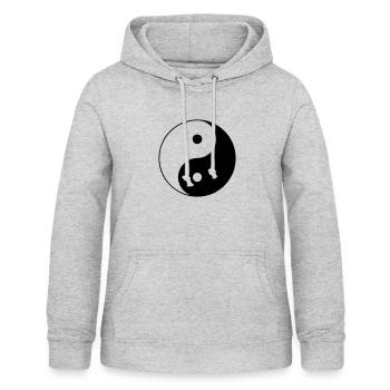 Ying Yang - Frauen Hoodie - Hellgrau meliert - Vorne - AI Model Female 172 light (172cm)