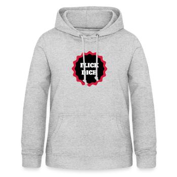 Flick Dich! Fahrrad Flicken Spruch - Frauen Hoodie - Hellgrau meliert - Vorne - AI Model Female 172 light (172cm)