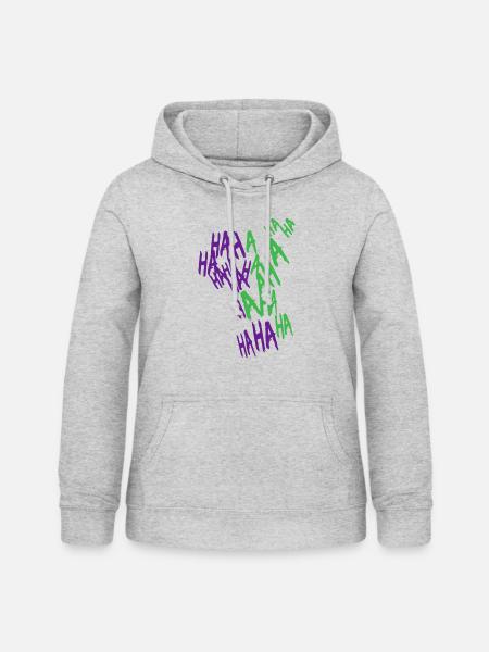 RISATE JOKER - Frauen Hoodie - Hellgrau meliert