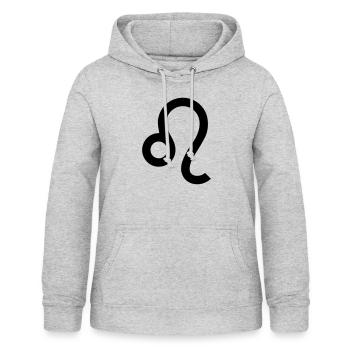 Lion, août, zodiaque, astrologie, symbole - Sweat à capuche Femme - gris clair chiné - Devant - AI Model Female 172 light (172cm)