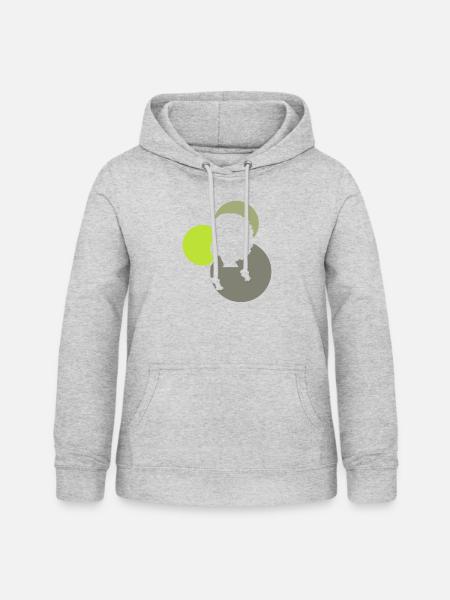 Funky Groove Afro - Frauen Hoodie - Hellgrau meliert