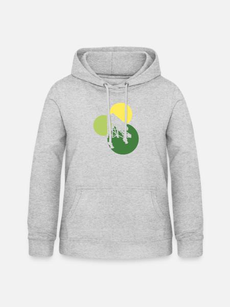 Achterbahn Lukas - Frauen Hoodie - Hellgrau meliert