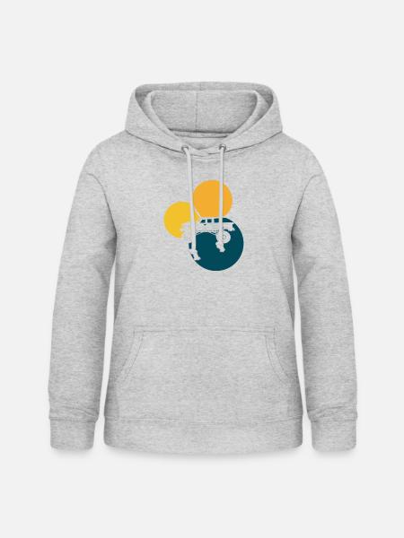Monstertruck Reifen - Frauen Hoodie - Hellgrau meliert
