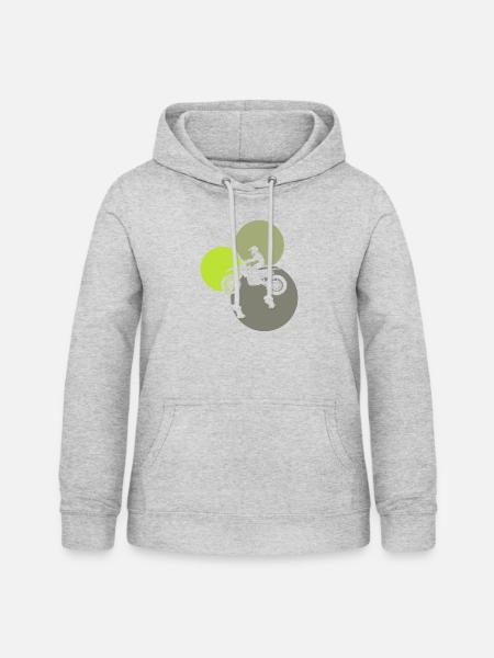Dirt Bike Motocross - Frauen Hoodie - Hellgrau meliert
