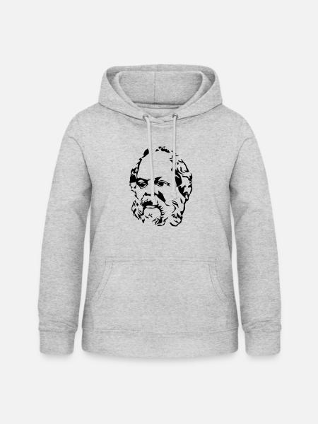 Philosophie - Frauen Hoodie - Hellgrau meliert