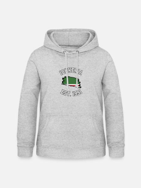 ICHKERIA EST.1991 - Frauen Hoodie - Hellgrau meliert