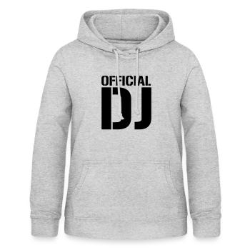 DJ officiel - Sweat à capuche Femme - gris clair chiné - Devant - AI Model Female 172 light (172cm)
