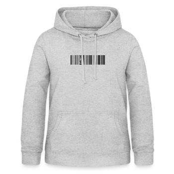 B4RCODE. Compact Black - Women's Hoodie - light heather grey - Front - AI Model Female 172 light (172cm)