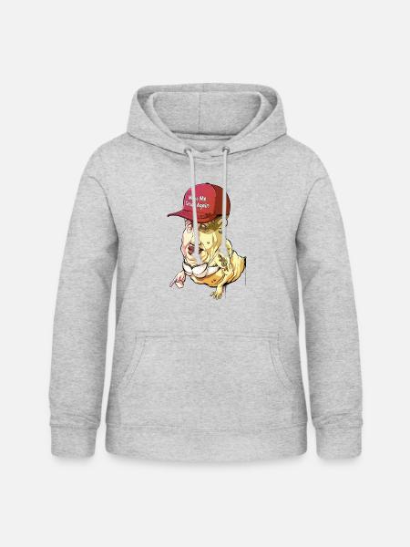 Graffiti Character - Frauen Hoodie - Hellgrau meliert