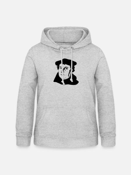 Luther - Frauen Hoodie - Hellgrau meliert