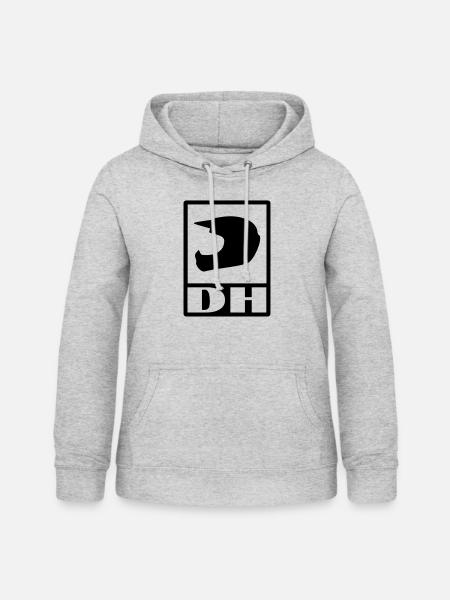 Bergab - Frauen Hoodie - Hellgrau meliert