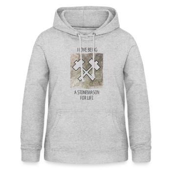 Stonemason Stone Sculptor Saying - Women's Hoodie - light heather grey - Front - AI Model Female 172 light (172cm)