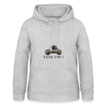 Tank You ! - Frauen Hoodie - Hellgrau meliert - Vorne - AI Model Female 172 light (172cm)