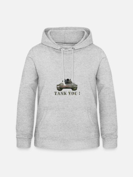Tank You ! - Frauen Hoodie - Hellgrau meliert