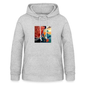 Tauchen Sie zum Herzen - Frauen Hoodie - Hellgrau meliert - Vorne - AI Model Female 172 light (172cm)