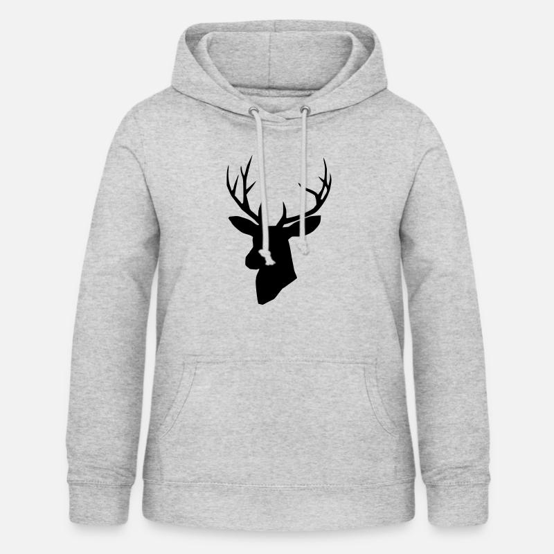 Vectors de cerf - Sweat à capuche Femme - gris clair chiné