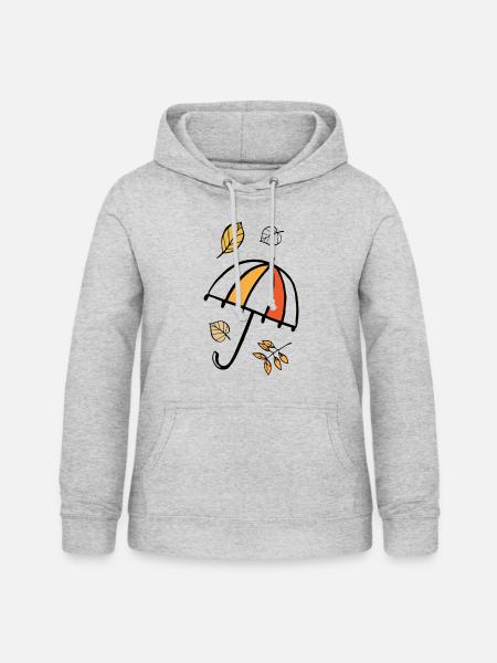 Der Herbst - Frauen Hoodie - Hellgrau meliert