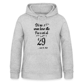 40 Geburtstag Frau - Frauen Hoodie - Hellgrau meliert - Vorne - AI Model Female 172 light (172cm)