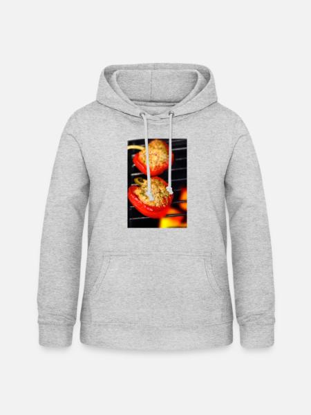 Gegrillter Pfeffer - Frauen Hoodie - Hellgrau meliert