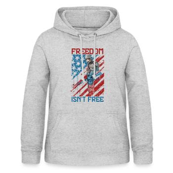 Freedom - American Independence Day - Women's Hoodie - light heather grey - Front - AI Model Female 172 light (172cm)