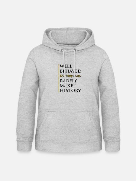 Frauenpower - Frauen Hoodie - Hellgrau meliert