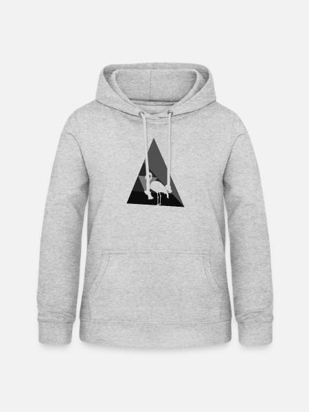 Flamingo Flamingo Wasservogel - Frauen Hoodie - Hellgrau meliert
