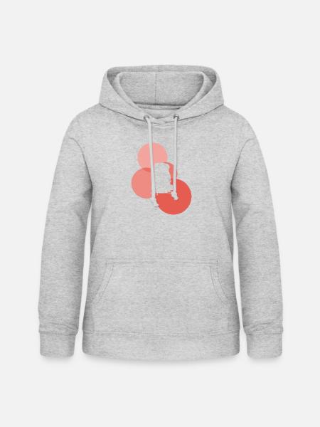Backpacking Wanderung Pilger - Frauen Hoodie - Hellgrau meliert