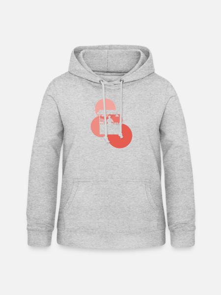 Fast Food Imbiss - Frauen Hoodie - Hellgrau meliert