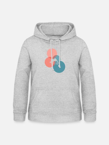 Riesenrad Achterbahn - Frauen Hoodie - Hellgrau meliert