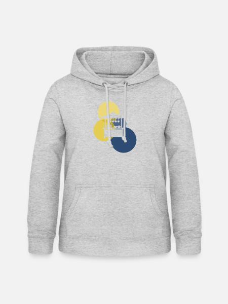 Burger lecker - Frauen Hoodie - Hellgrau meliert
