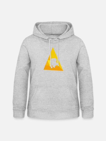 Funky 70s Afro - Frauen Hoodie - Hellgrau meliert