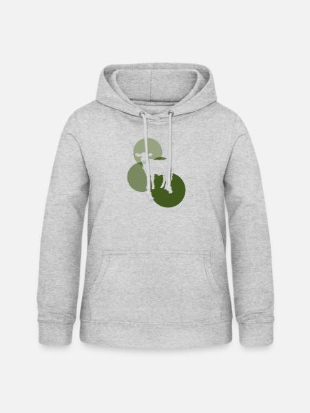Vegan Pflanzlich - Frauen Hoodie - Hellgrau meliert