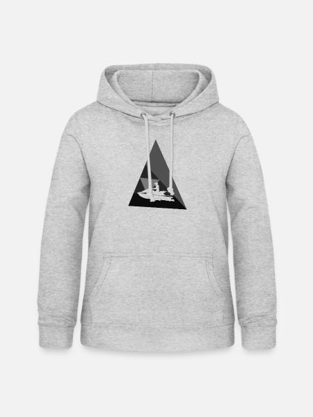 Jetski Boot Wakeskate - Frauen Hoodie - Hellgrau meliert