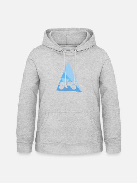 Reifen Monstertruck - Frauen Hoodie - Hellgrau meliert