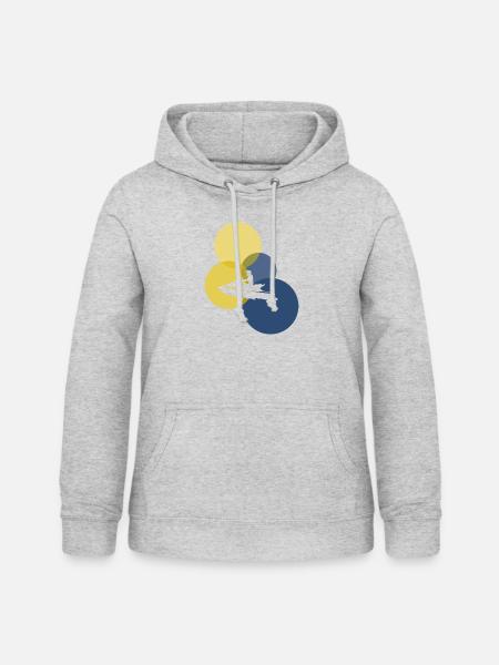 Jetski Boot - Frauen Hoodie - Hellgrau meliert