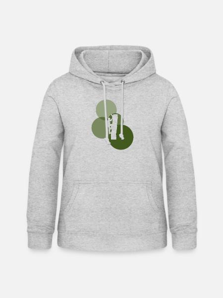 Kletterer Aufstieg - Frauen Hoodie - Hellgrau meliert