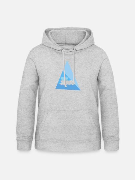 Dampflokomotive Eisenbahn Schienen - Frauen Hoodie - Hellgrau meliert