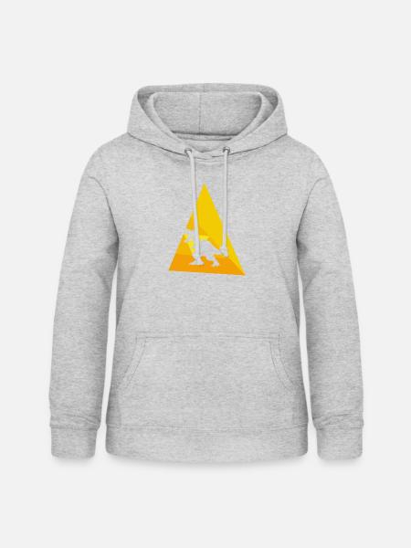 Urzeit Trex - Frauen Hoodie - Hellgrau meliert
