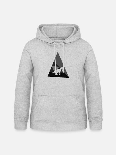 Dinosaurs Trex - Frauen Hoodie - Hellgrau meliert